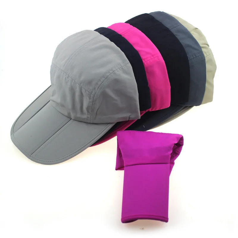 Quick-Drying Folding Baseball Cap Men Portable Outdoor Hiking Waterproof Hat Foldable Solid Caps Adjustable Trucker 250320