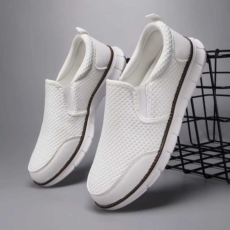 New breathable mesh casual sports shoes with soft soles outdoor shoes Vcani shoes anti slip mens flatbed Loafers Plus size 46 Y250320