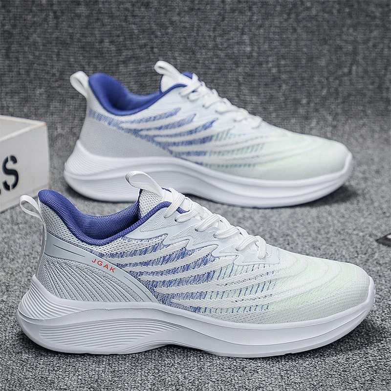 Running shoes mens large-sized mesh breathable outdoor comfortable lace sports shoes large-sized 2025 mens sports shoes Y250320