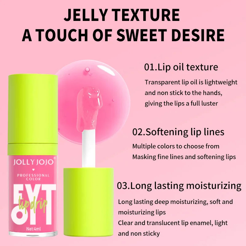 5PCS/Set Lip Gloss Lip Plumper Makeup Glitter Liquid Lipstick Transparent Lip Glaze Hydrating Lip Oil Cosmetic 250317