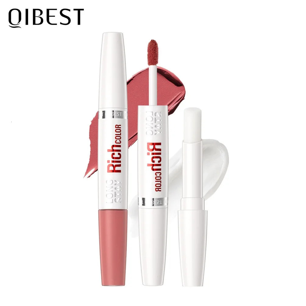 8 colors waterproof double-ended lip gloss hydrating non-stick cup not easy to fade long-lasting matte lip gloss 250317