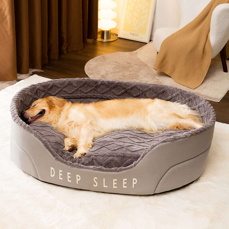 All-Season Warm Cushion with Detachable Cover for Large Dogs Ideal for Golden Haired Pets like Corgi