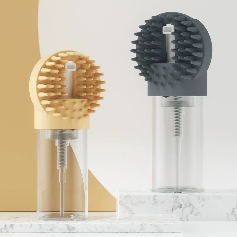 Pet Bath Brush Multi functional foam bathing silicone scrub bath cat and dog cleaning magic tool massage brush