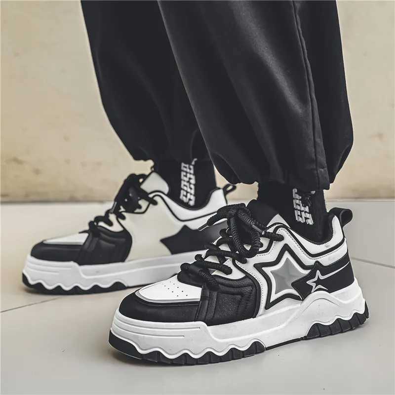 Mens new full competition thick soled high gain casual sports shoes for students running sports anti slip casual mens shoes Y250320