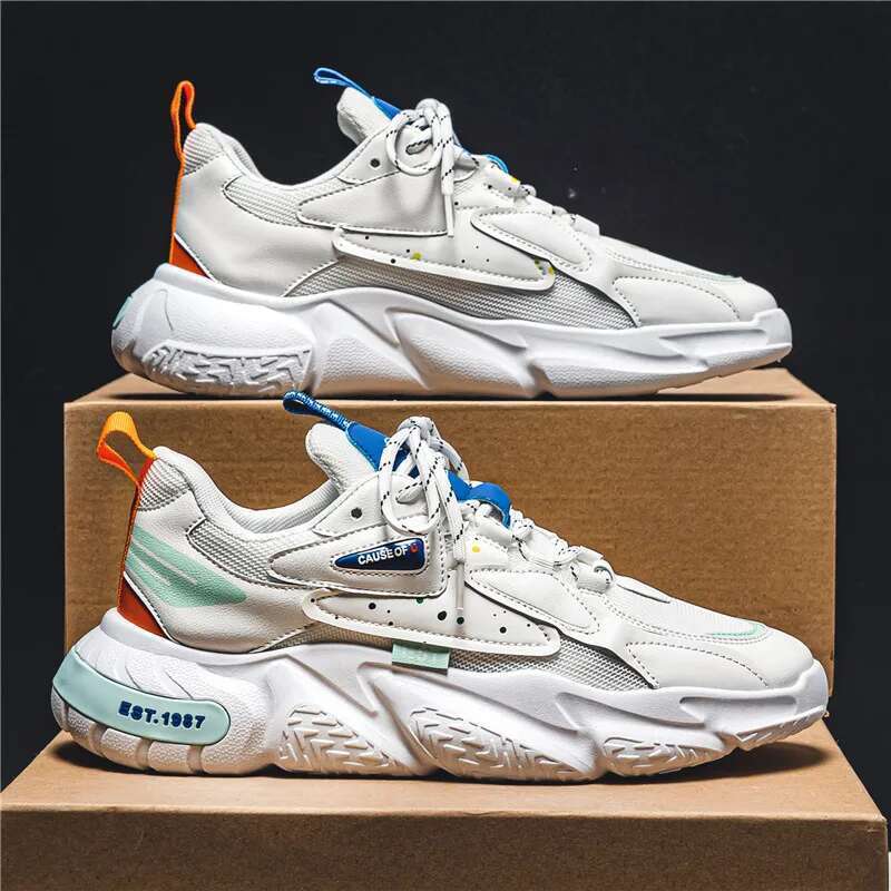 2025 Fashion and Comfortable Mesh Outsole Summer Hot Sale Mens Casual Shoes Thick Bottom Breathable Sneaker