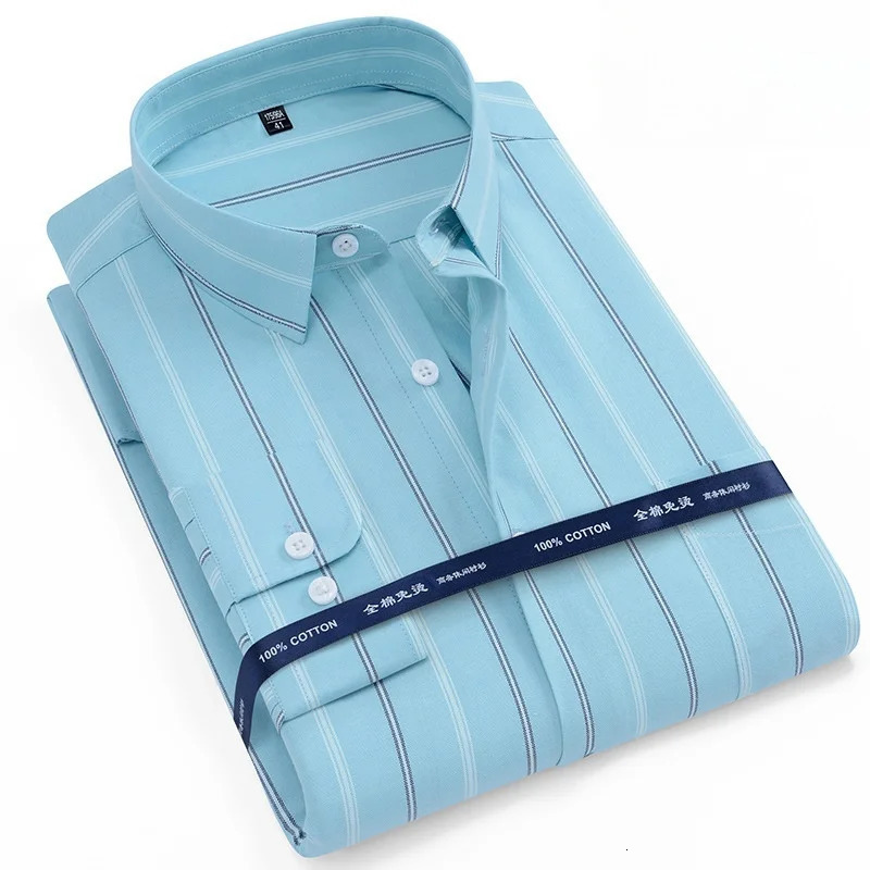 100% Pure Cotton Oxford Men Solid Color Shirt Long Sleeve Regular Fit Men Pocket Casual Shirt Leisure Autumn Male Blouse 7XL 8XL 250320