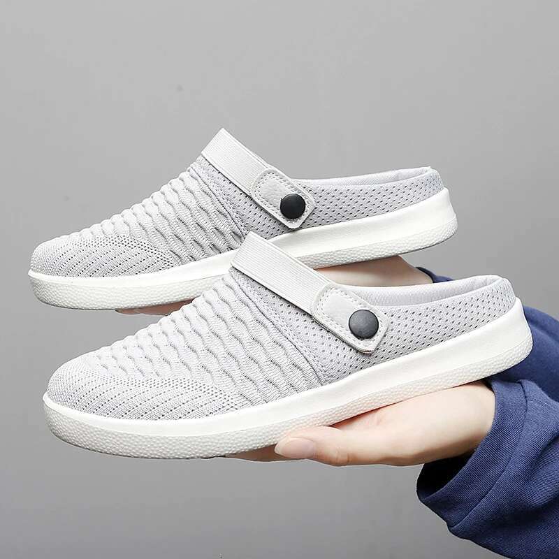 Slip On Men Women Flat Sandals Casual Indoor Home Slippers Summer Breathable Mesh Shoes Beach Plus Big Size 54 53 52 51 50