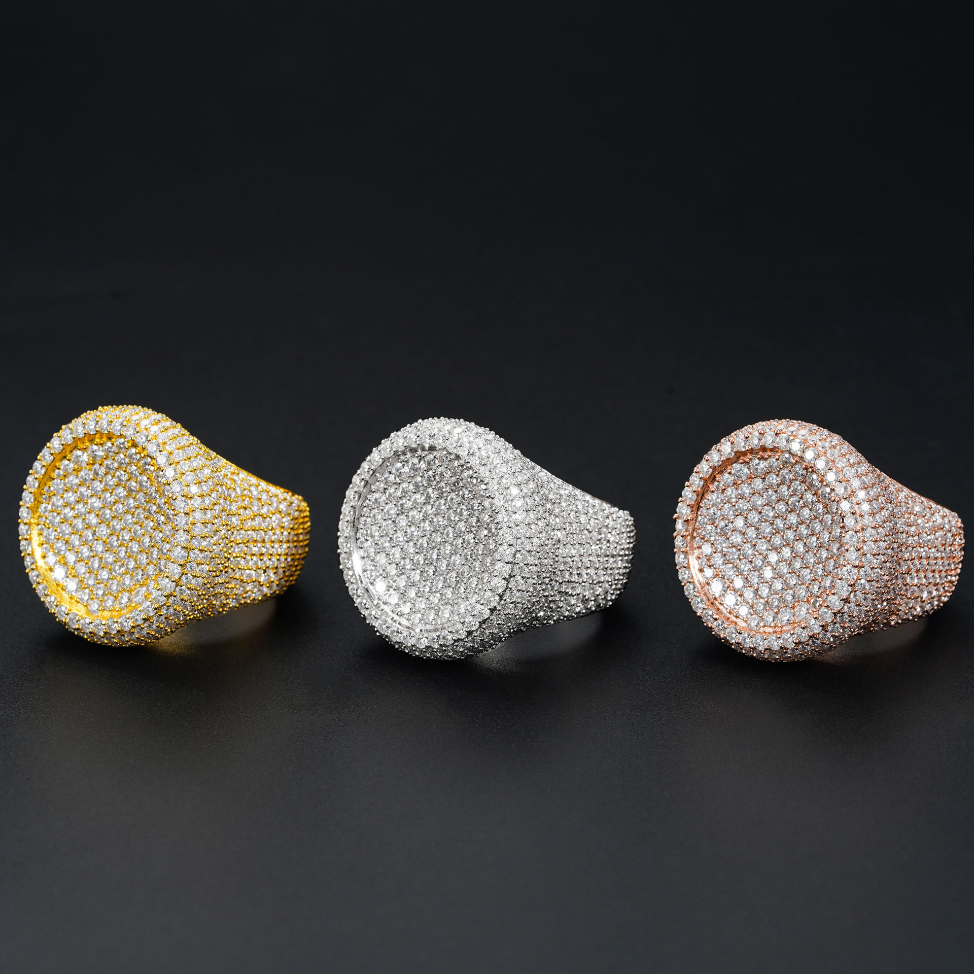 S925 silver inlaid moissanite boutique ring for men and women personalized and fashionable hand ring decoration