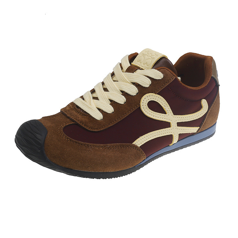 2025 New Early Spring German Women's Soft Bottom Training Color blocked Designer Fashion White Sports and Leisure Shoes