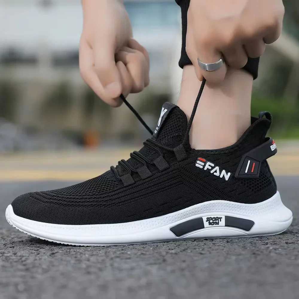 Trendy Lightweight Walking Flats M Tennis Sneakers Outdoor Running Fitness Shoes Hbre Breathable Men Shoes Y250320