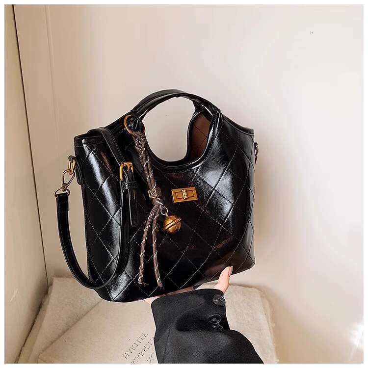 Women's Bags Advanced Ling Ge Bucket for Women 2024 New Versatile Fashion Commuter Handheld Crossbody Tote Bag