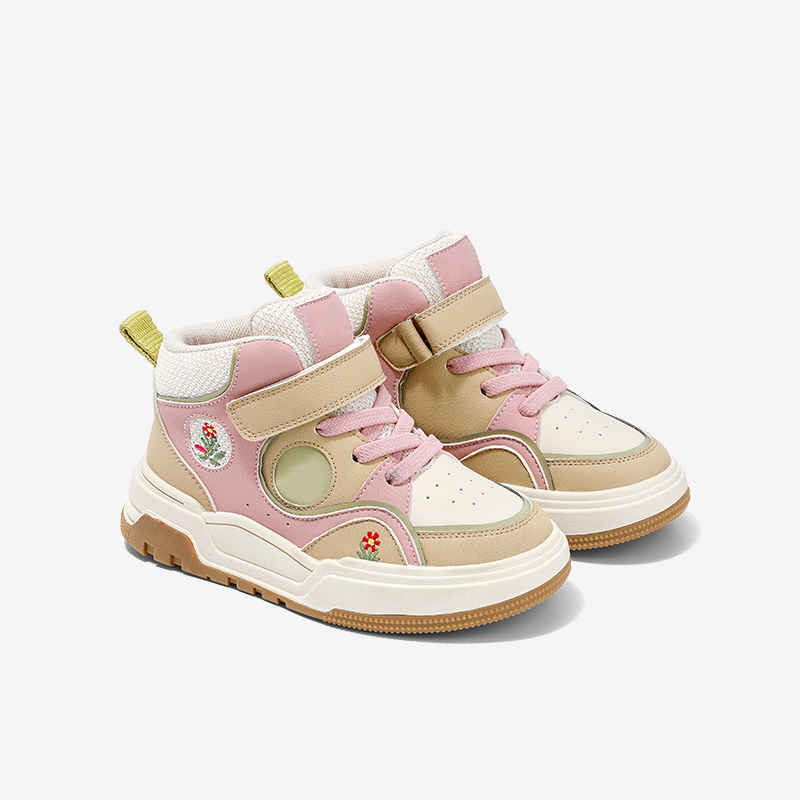 Ariaca Children's Sneakers Little Girls New Velcro Lightweight Shoes Boys Soft Bottom Board Shoes