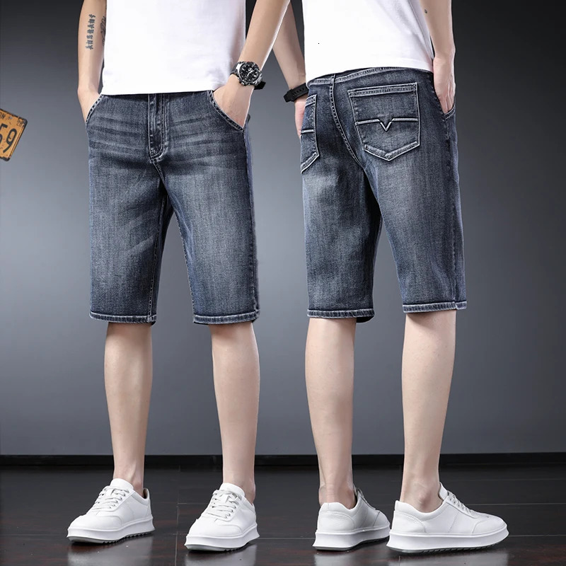 Five piece pants jeans mens shorts trendy and fashionable straight leg summer breathable Instagram loose 250312