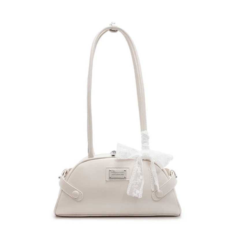 2025 Ribbon Bow PU Popular High Quality Handbag for Women Solid Color Trendy Zipper Simple Fashion Designer Shoulder Bag Y250319