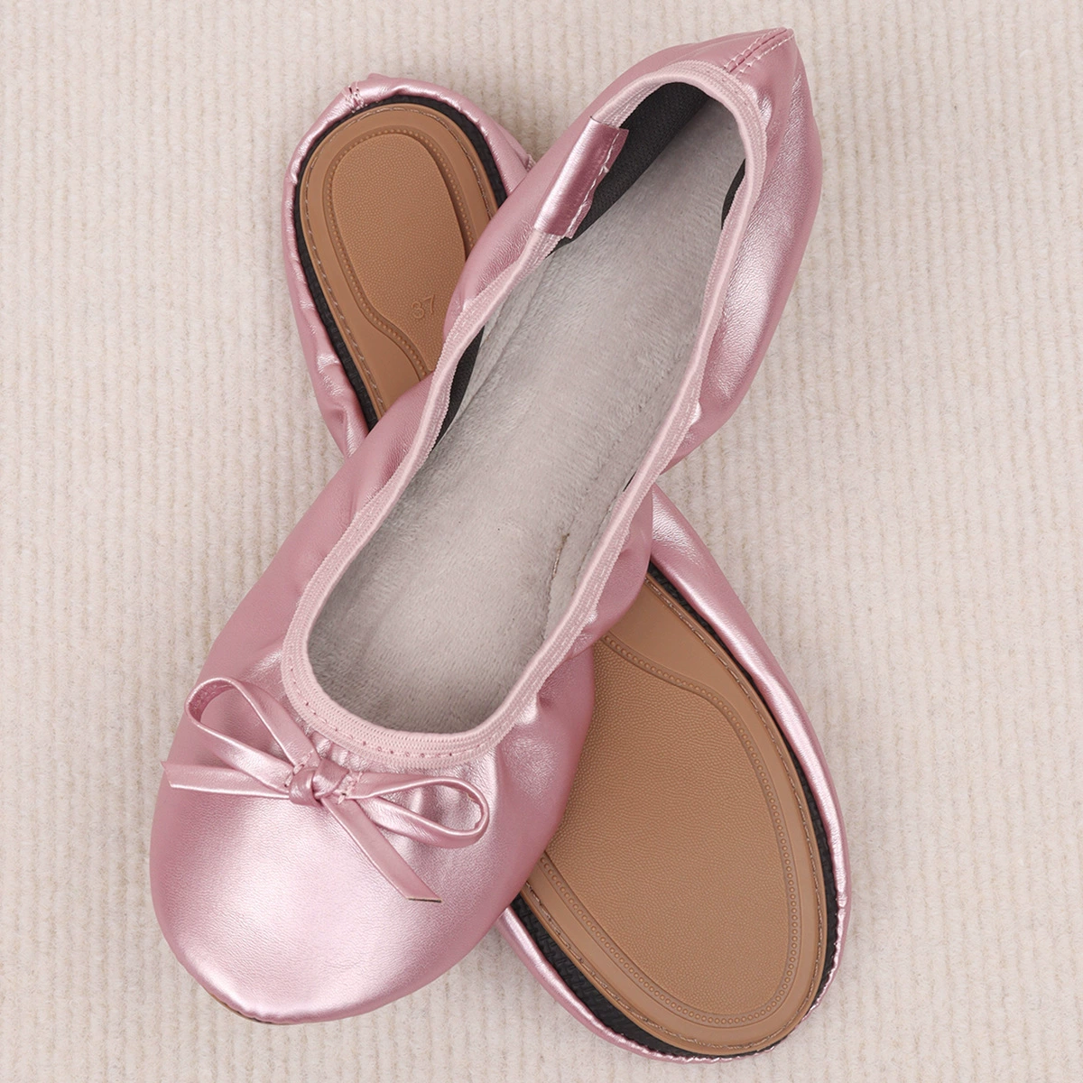 2025 NEWS Bow Ballet Dance Shoes Women's Bow Ballet Flats with Comfortable Soft Soles - Casual Leisure Footwear for Dancing & Everyday Wear (EU s
