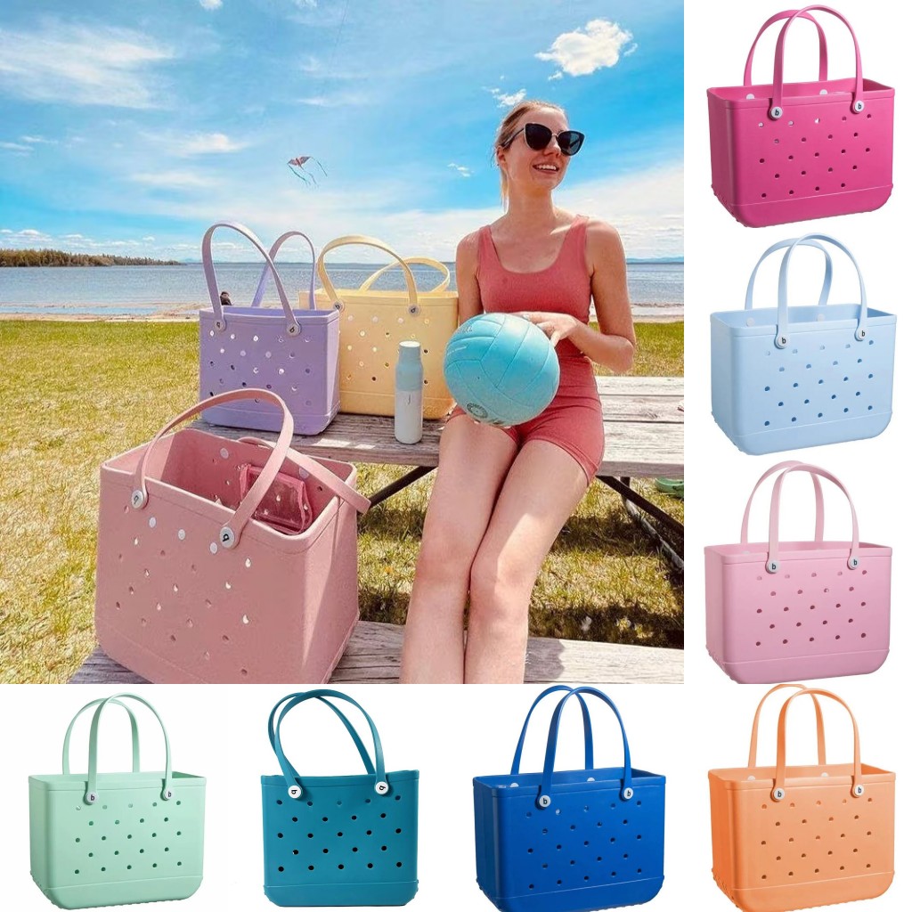 EVA Beach Bogg Bag Fashion Simple Hollow Out Holes Waterproof Handbag Women Summer Large Capacity Picnic Shopping Tote Bags EVA Beach XXL Bogg Bag Fashion