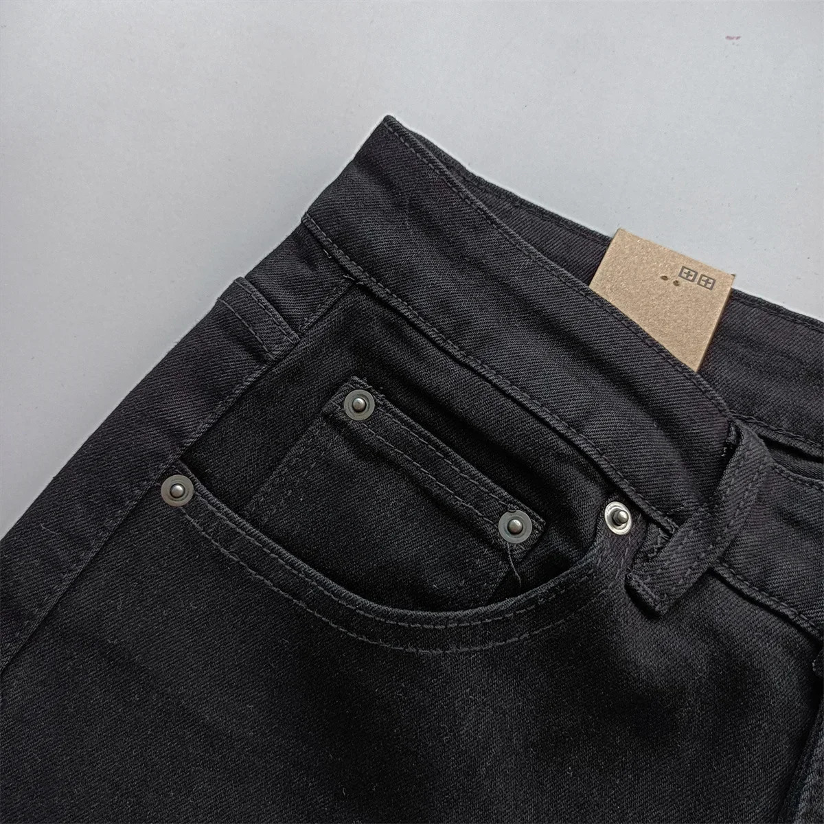 Cross Jeans Men Classic Retro wash black Letter Embroidery Trend Daily Casual Low Rise Stretch Skinny Jeans Pants 250320