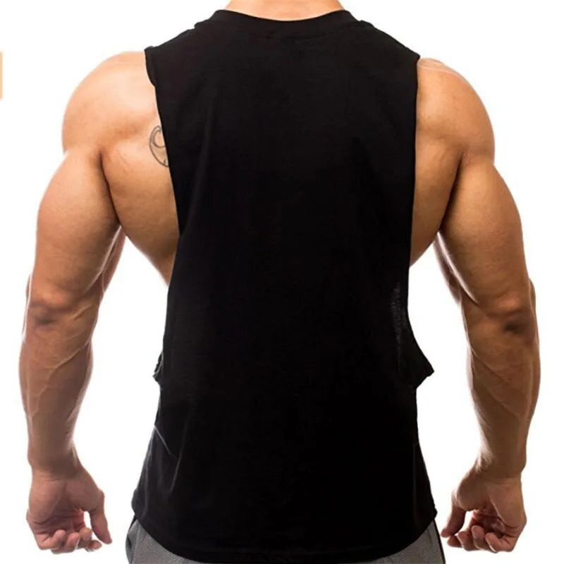 Muscleguys Fitness Drop Armhole Tank Top Men Gym Clothing Canotte Bodybuilding Tanktop Sleeveless Shirt Workout Vest 250320