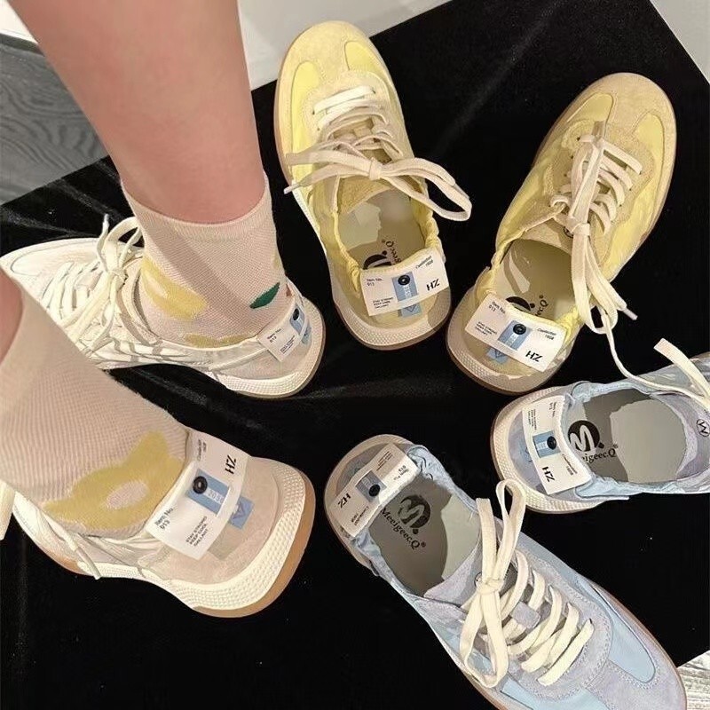 2025 New Women's Ballet Training Casual Embroidery Multi functional Lightweight Breathable Designer Fashion Sports White Women's Shoes