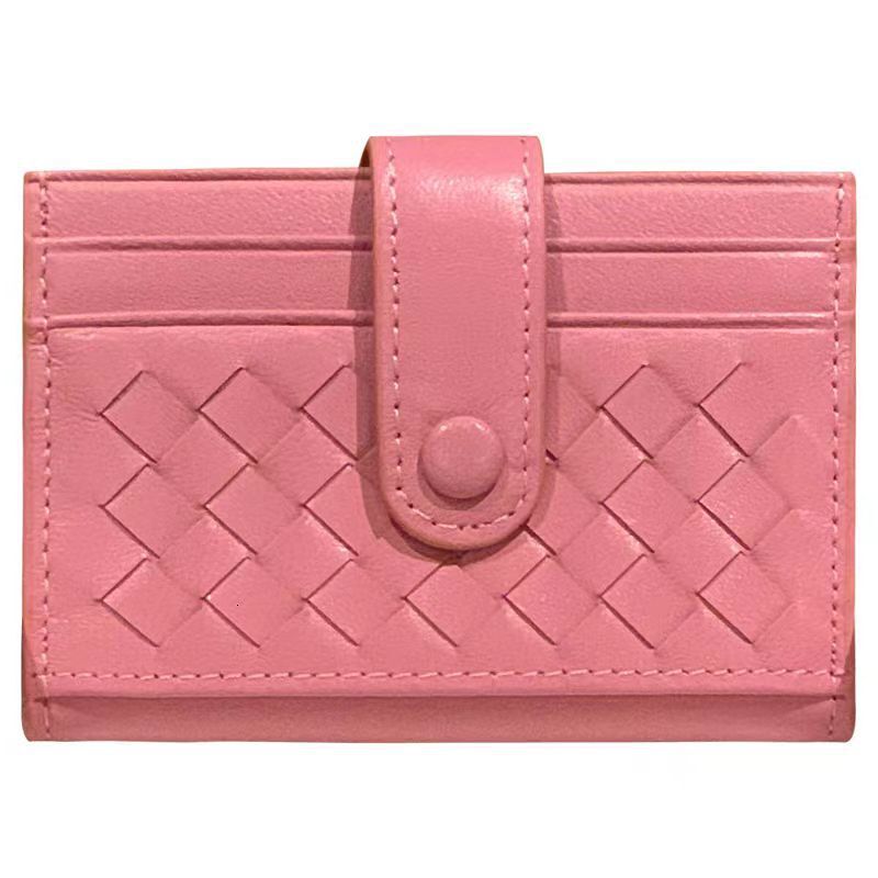 2025S Trend Designer MCBV Sheepskin Handmade Woven Multi Slot Bag Genuine Leather Fold Buckle Unisex Card Clip Coin Bag