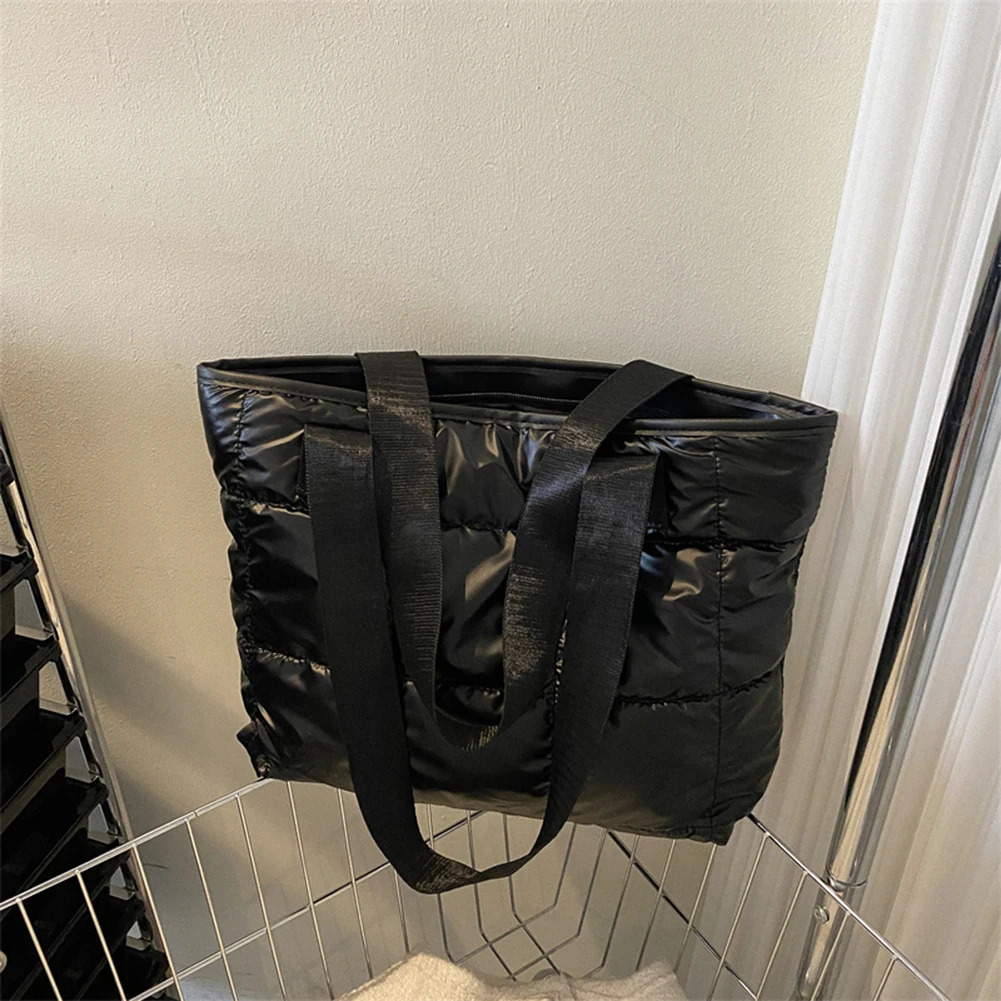 Fashion Ladies Tote Handbags Large Capacity Cotton Padded Shopping Bag Rhombus Portable Handbag Quilted Solid for Leisure Travel 250320