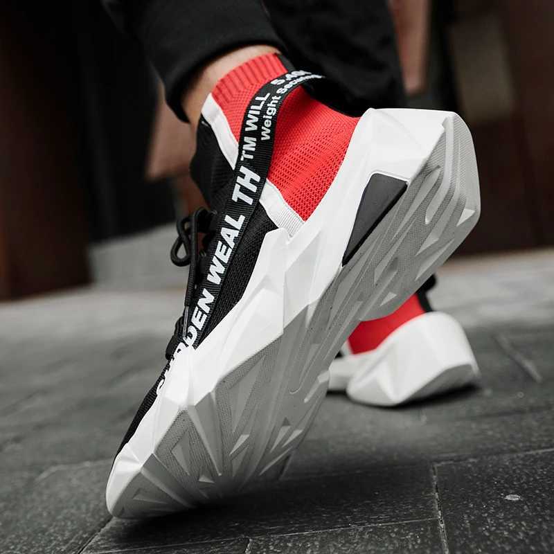 Mens splicing fashion trend street youth student outdoor mat casual shoes 46 47 plus size Y250320