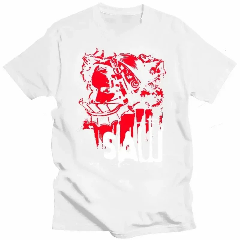Movie SAW Horror Head Torture T Shirt Men Women Fashion Cotton T-shirt Vintage Clothes O-Neck Tees Horror Harajuku Tops 70286 250320