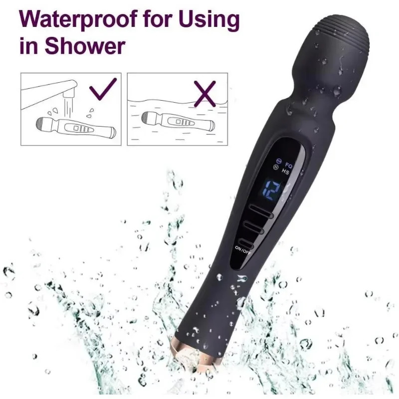 40cm Head Size Ultra Quiet 50 Decibels Powerful Vibration Magnetic Charging Waterproof Ergonomic Adult Vibrator for Women 250320