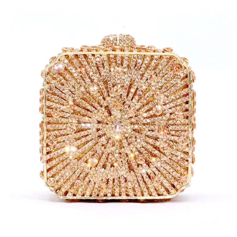 20 color womens crystal evening clutch bag dinner day banquet gemstone mobile wallet handbag 250317