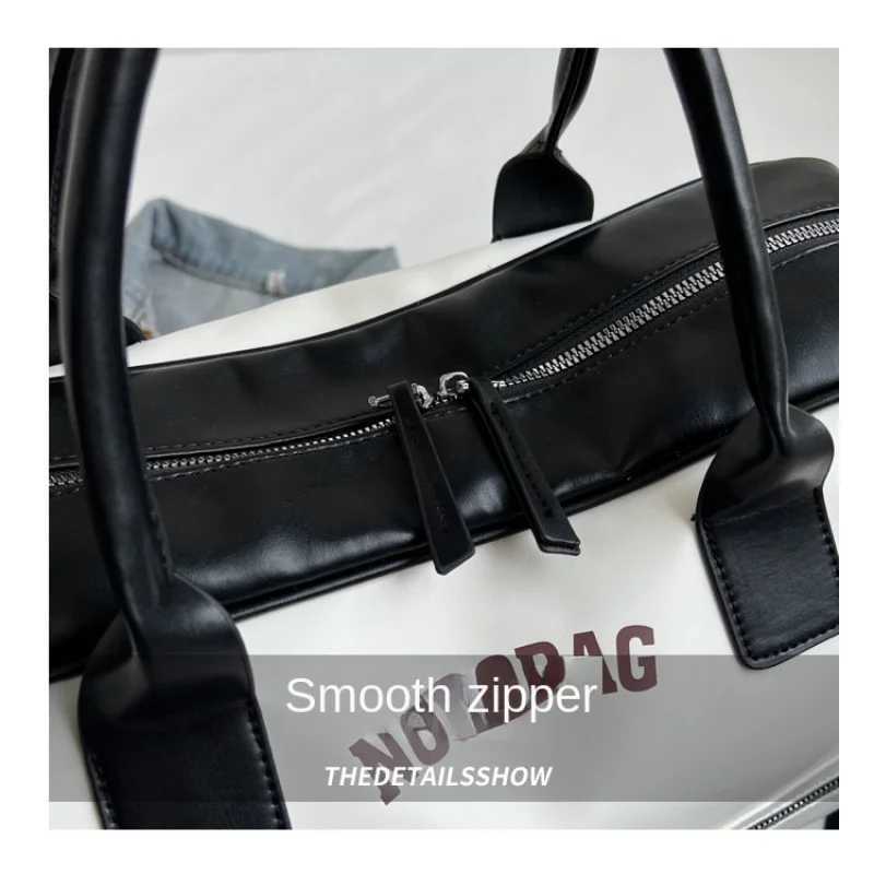 New Womens Travel Bag Multifunctional Simple and Versatile Shoulder Crossbody Hand Carry Fitness Bag PU Leather Storage Bag Y250319