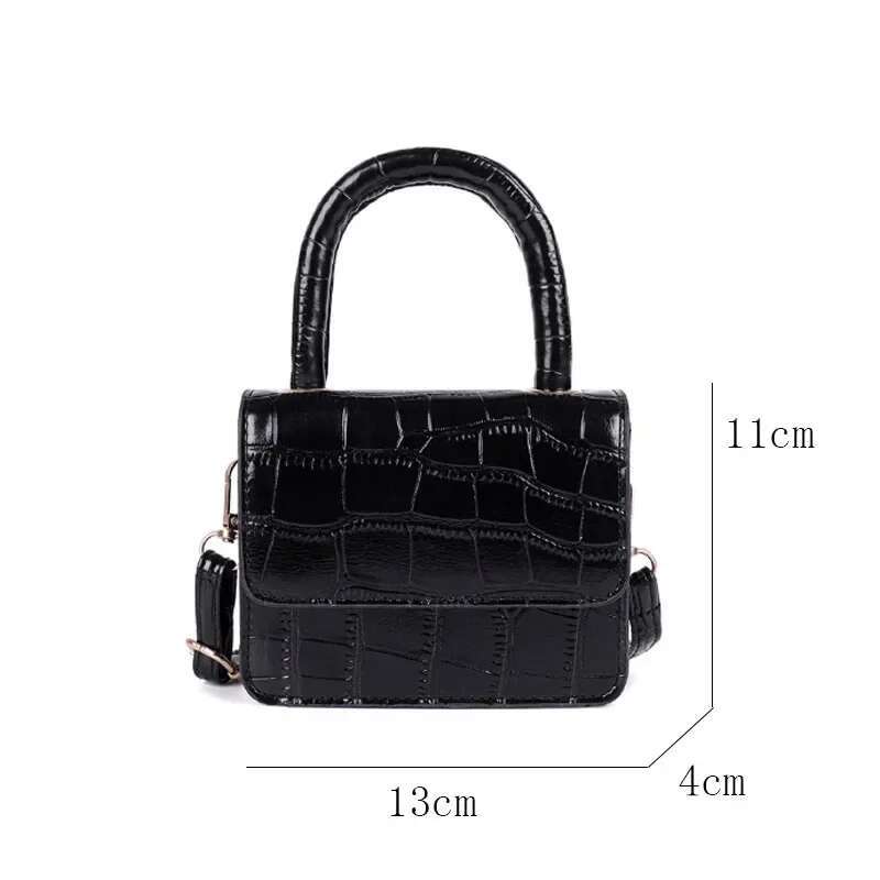 Elegant PU Leather Mini Shoulder Handbags Casual Pure Color Flap Messenger Crossbody Bags For Women 2024