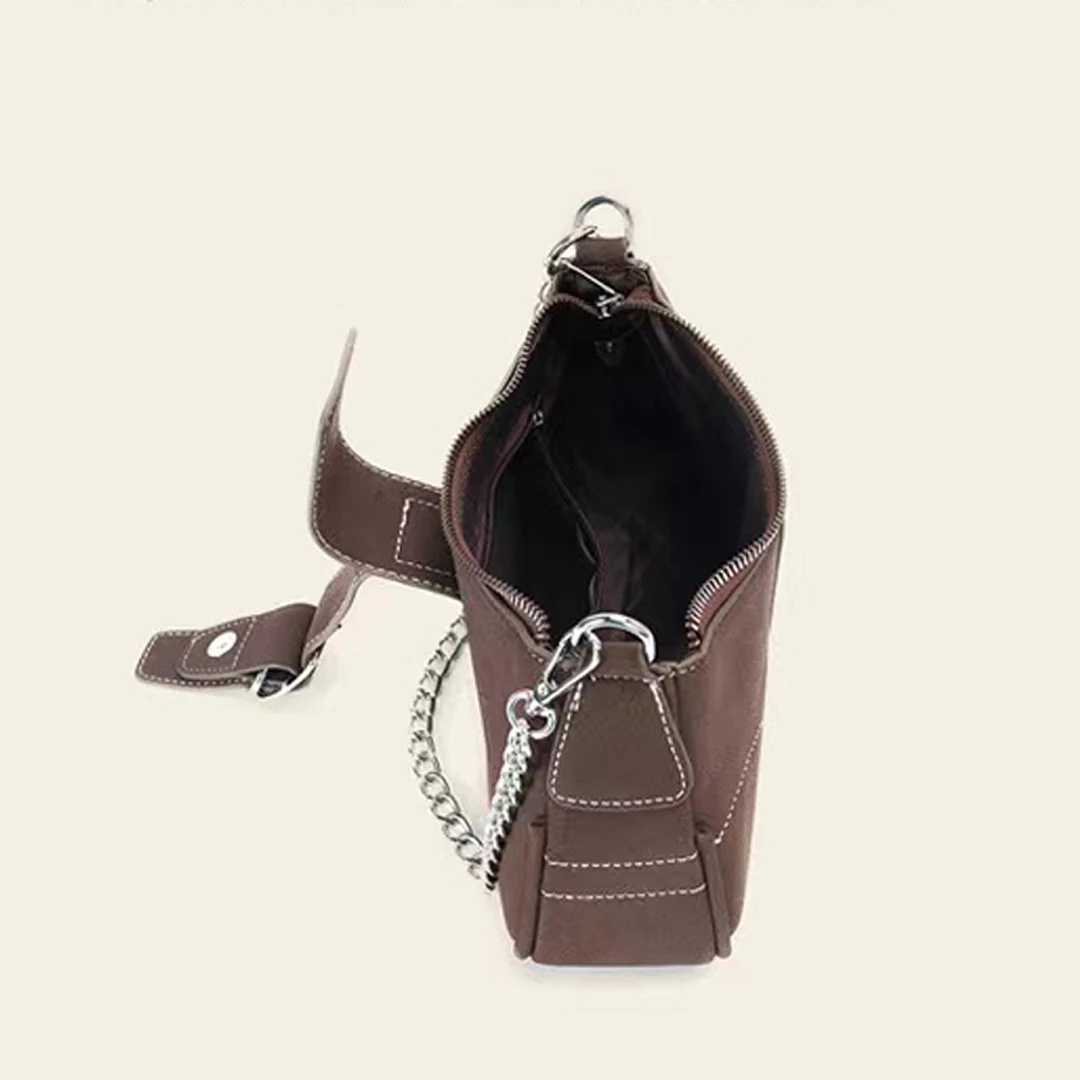 Vintage frozen bottom bag new womens smallest French bread bag fashionable and versatile single shoulder ten letter small bag Y250320