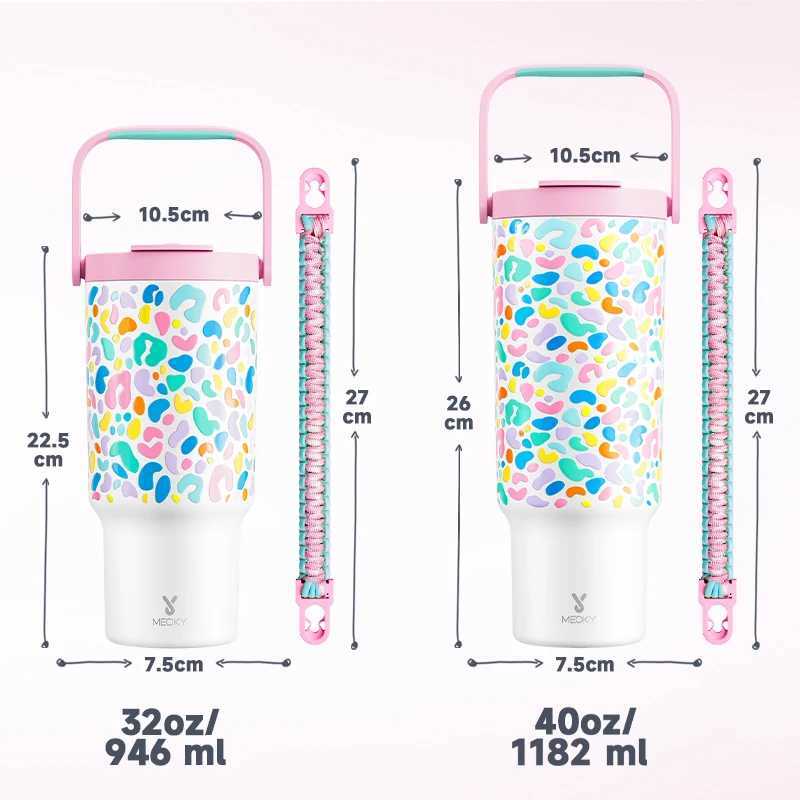 Meoky 40oz/32oz portable drum stainless steel insulated vacuum multi-color holding hot coffee cup wagon cup X250321