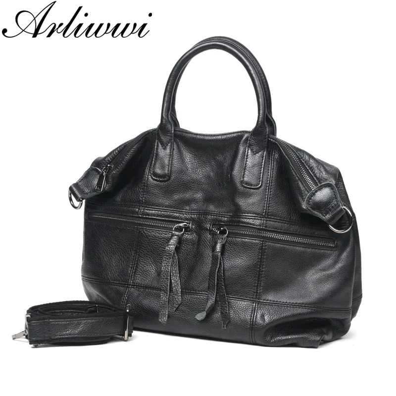 Womens Large Capacity Female 100% Real Leather Tote Handbags Soft Genuine Cowhide Big Messenger Bags For Women GS04 250320