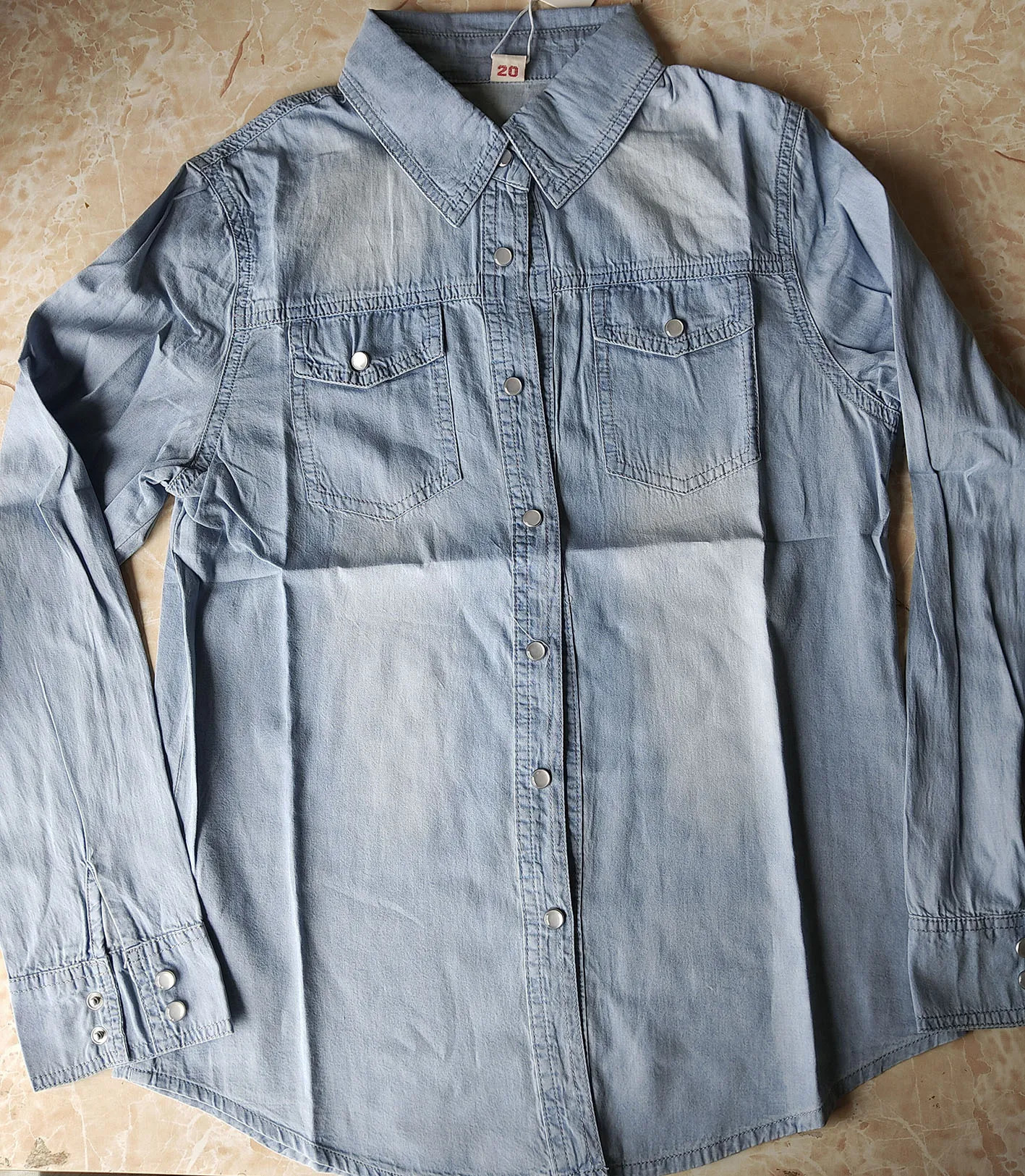 Womens shirt denim long sleeved spring outfit blue lapel shirt Blusas Mujer De Moda 250317