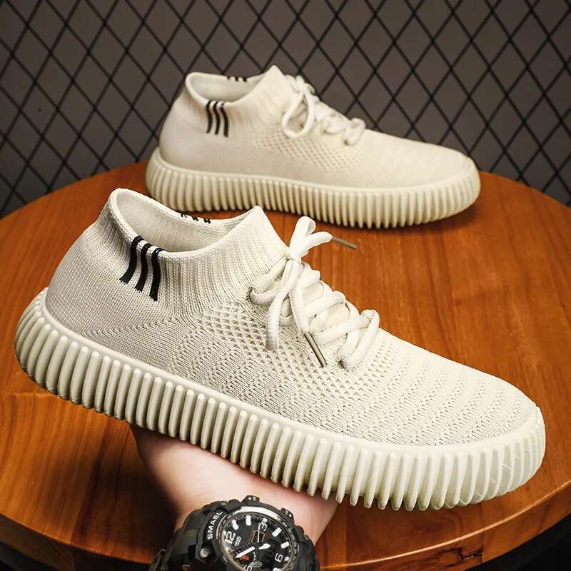 Sneakers Casual Skateboarding Men Flat Brand Fashion Mesh Breathable Non-slip Tennis Sports Shoes Student