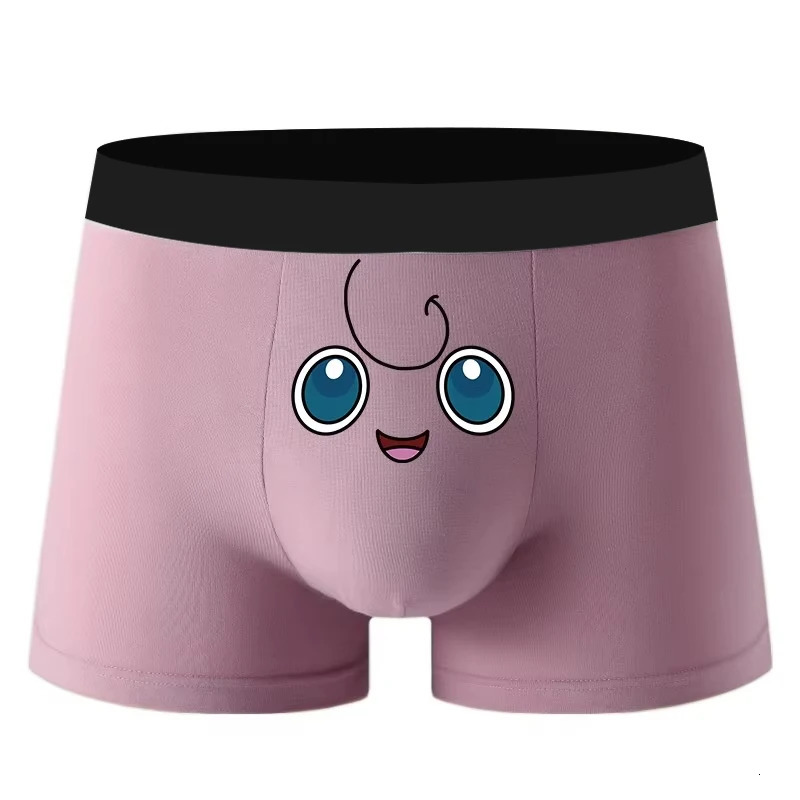 sexy mens underwear boxing shirt cute cartoon anime comfortable elastic shorts fun expression teenage trunk 250320