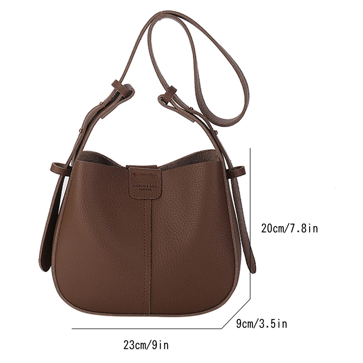 Womens minimalist shoulder bag large capacity PU leather magnetic cross body used for daily commutingshopping 250320