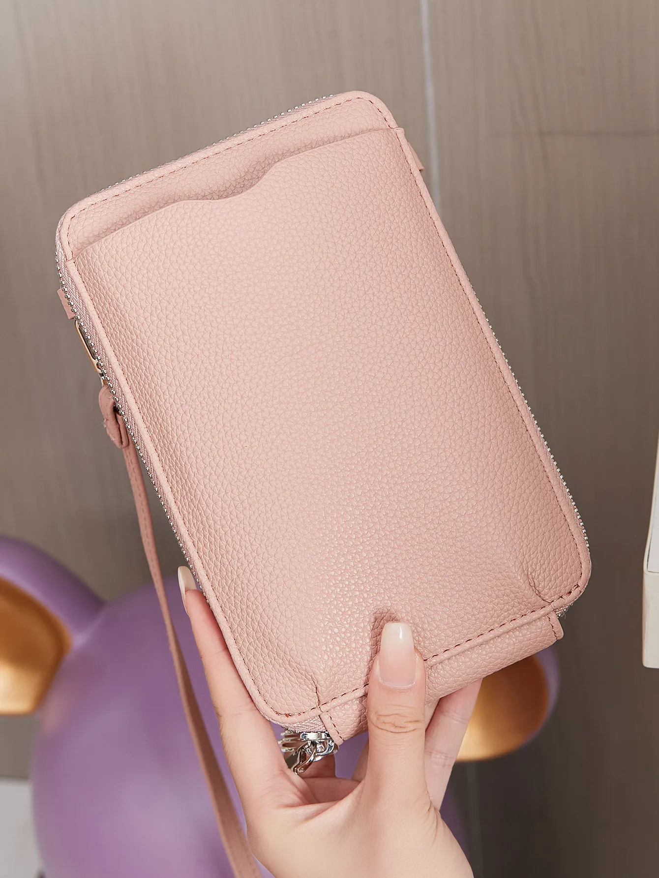 PU Soft Leather Womens Handbag Fashionable Multi functional Phone Bag Diagonal Strap Single Shoulder Coin Wallet 250314