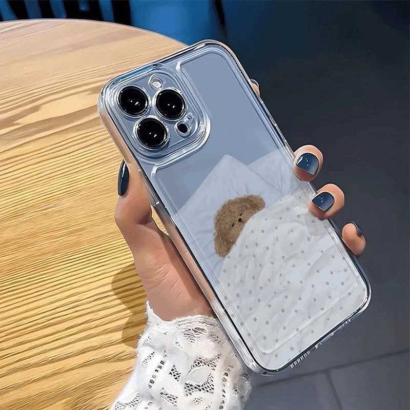 New Arrival Dog Cat Couple Phone Case For iPhone 16E 16 15 11 12 14 13 Pro Max Mini XS XR 7 8 Plus SE2 Cute Cartoon Animal Shockproof Cover T250321