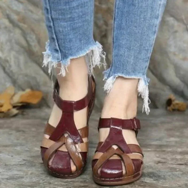 Womens Sandals Summer Rome Outdoor Flat Soil Beach Shoes Platform Sports Sliding Flip up Leisure Mule 250321BJ - view 3