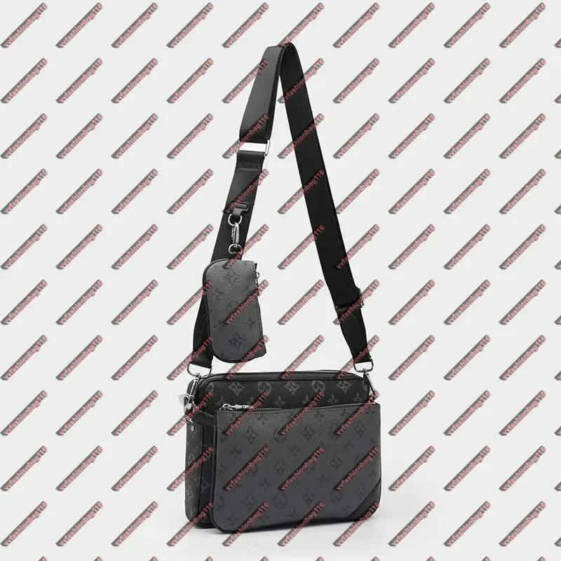 Luxurys Designer bags men 3pcs Leather Fashion Evening Cross Body shoulder bags Wallets Leather Patchwork Men Women handbag designer handbags wallet phone bag
