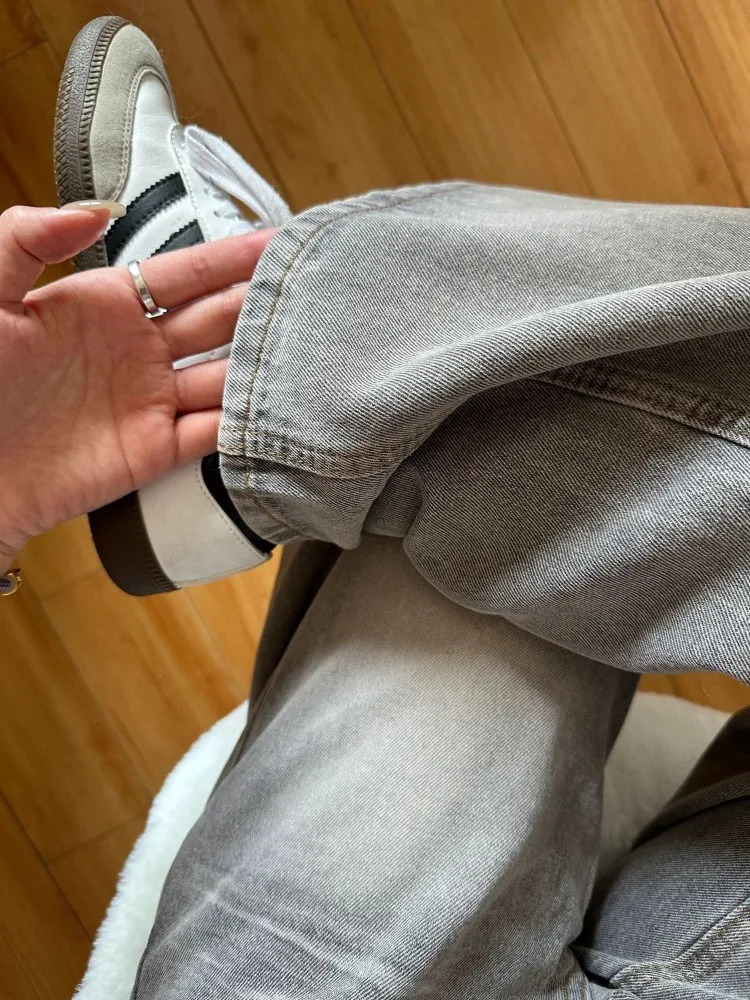 HOUZHOU Y2k Vintage Baggy Jeans Womans Korean Fashion Denim Pants Harajuku Kpop Streetwear Trousers Japanese 2000s Style Spring 250320