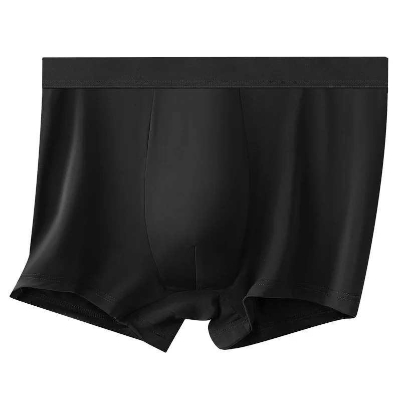 Mens Underwear Black Silk Boxer Shorts Graphene Breathable Ultra Thin Summer 250320