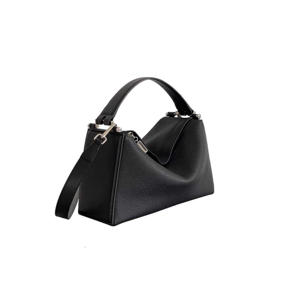 Women's Bags Handheld black large capacity women's new wide strap tote bag, high-end commuting single shoulder pillow bag