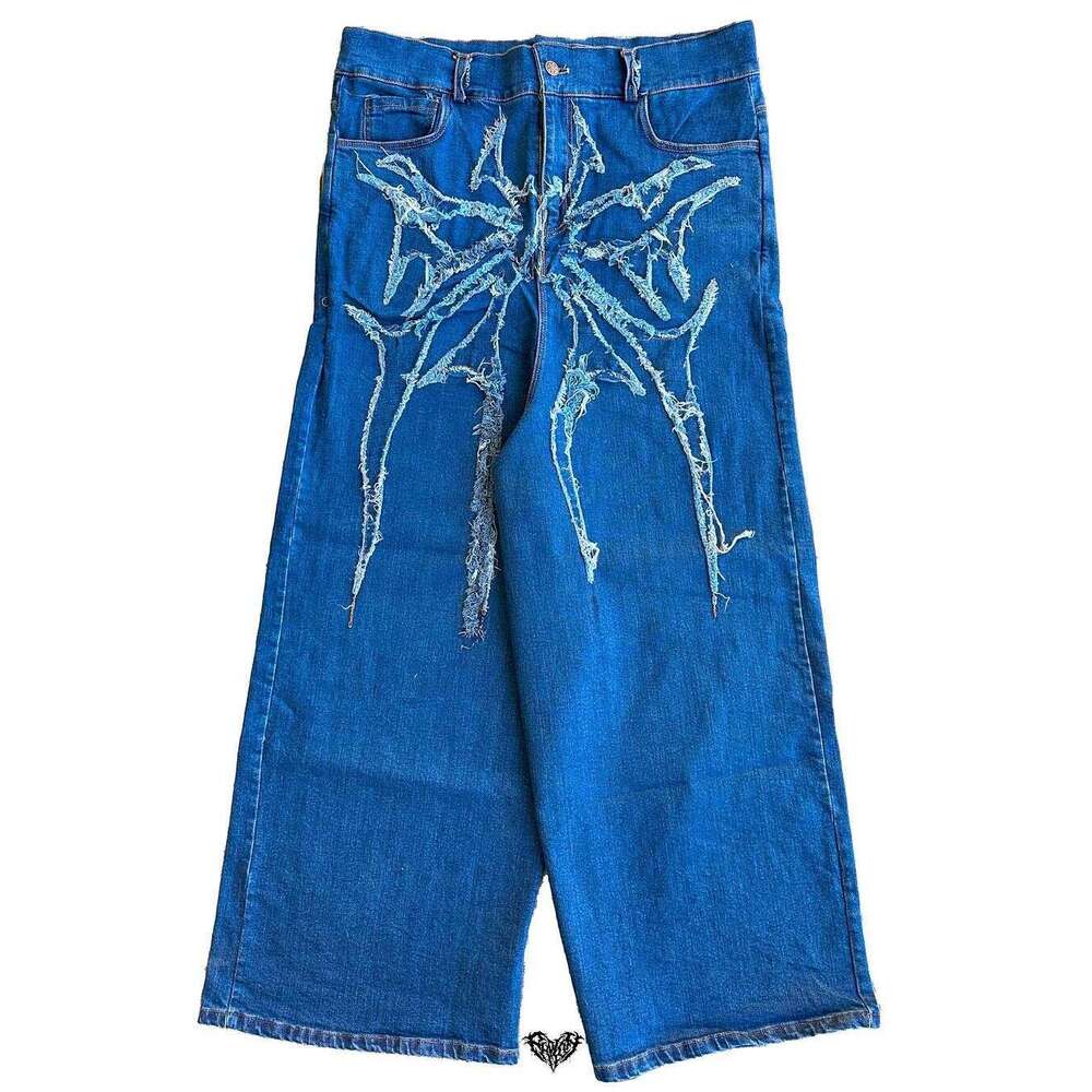 High American Street Hip Hop Harajuku Gothic Jeans Loose Men's and Women's Casual Pants
