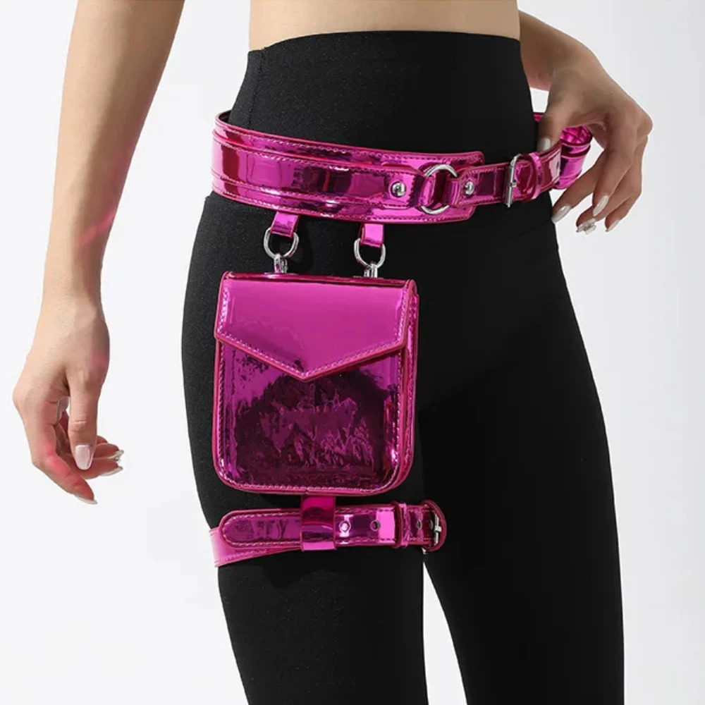 2025 Leg Bag for Women High Quality PU Waistpack Fashion Motorcycle Waistpack Pouch Bags for Women Fanny Pack for Women 250327