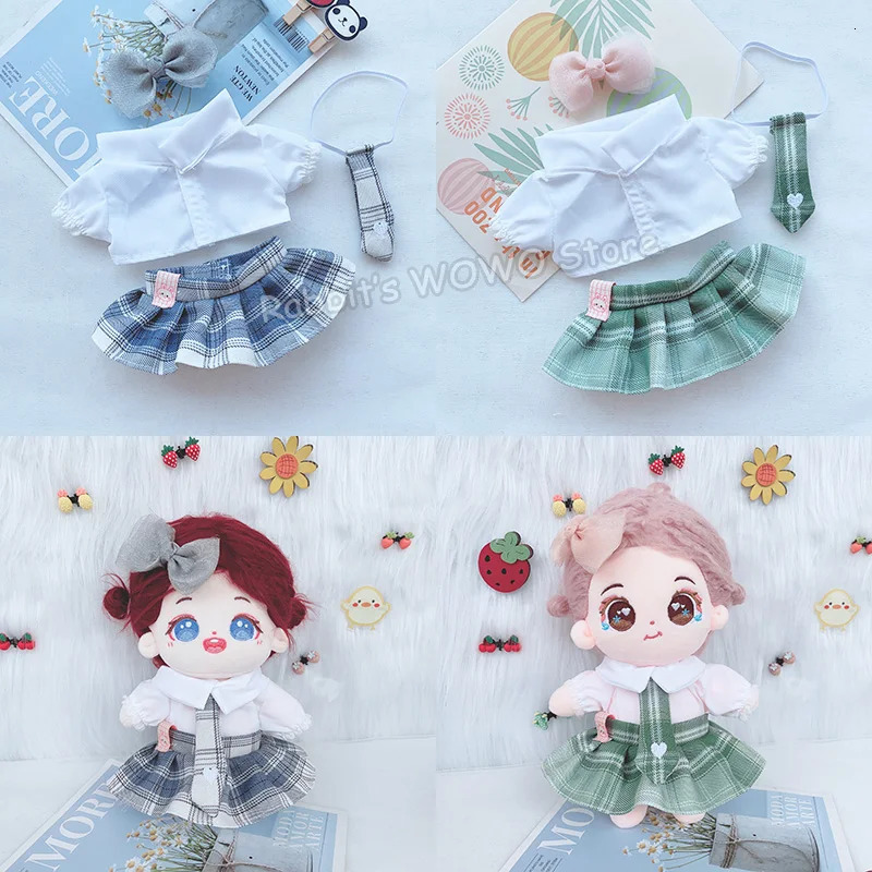 Doll Clothes for 20cm Idol Outfit Accessories College Skirt Wedding Dress Hoodie Overall Super Star Dolls Toys Gift 250319