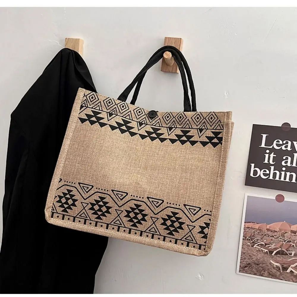 Korean Tote Bag Casual Lady Shoulder Eco Recycle Handbag Shopping 250317
