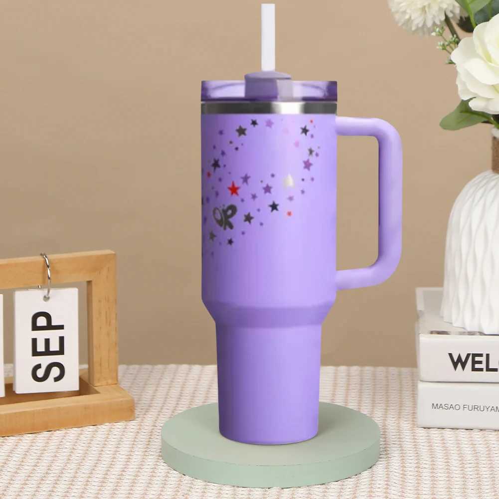 40oz double-layer insulated cup lid and heat absorbing water bottle stainless steel vacuum insulated cup for hot and cold beverages X250321